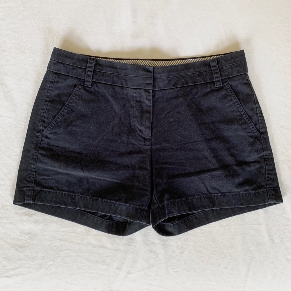 J. Crew | 4” Cotton Chino Shorts in Navy Blue